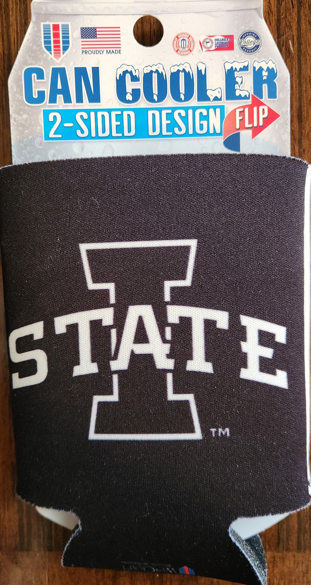 Iowa State Cyclones Black & White 2-Sided Can Cooler