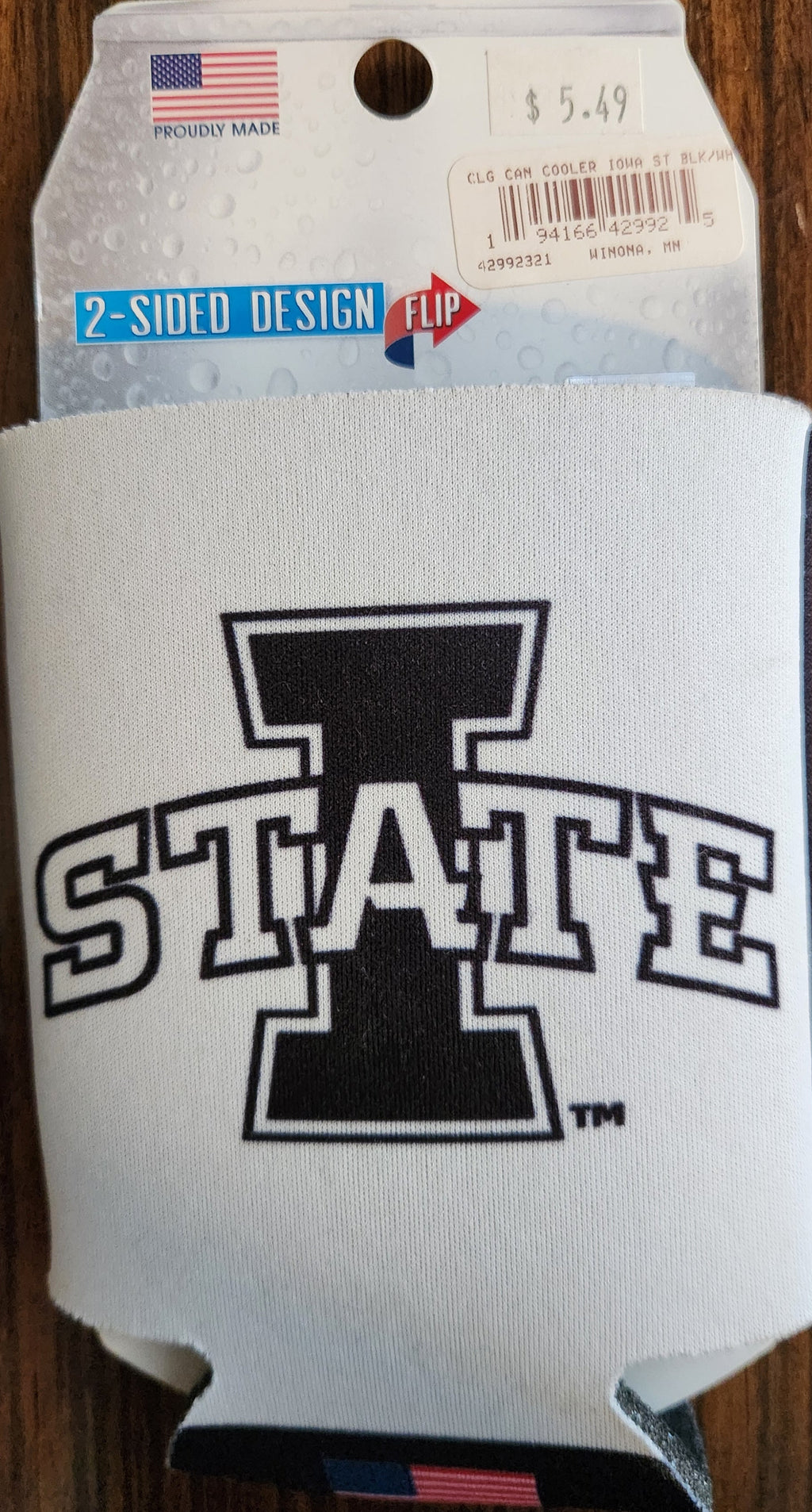 Iowa State Cyclones Black & White 2-Sided Can Cooler