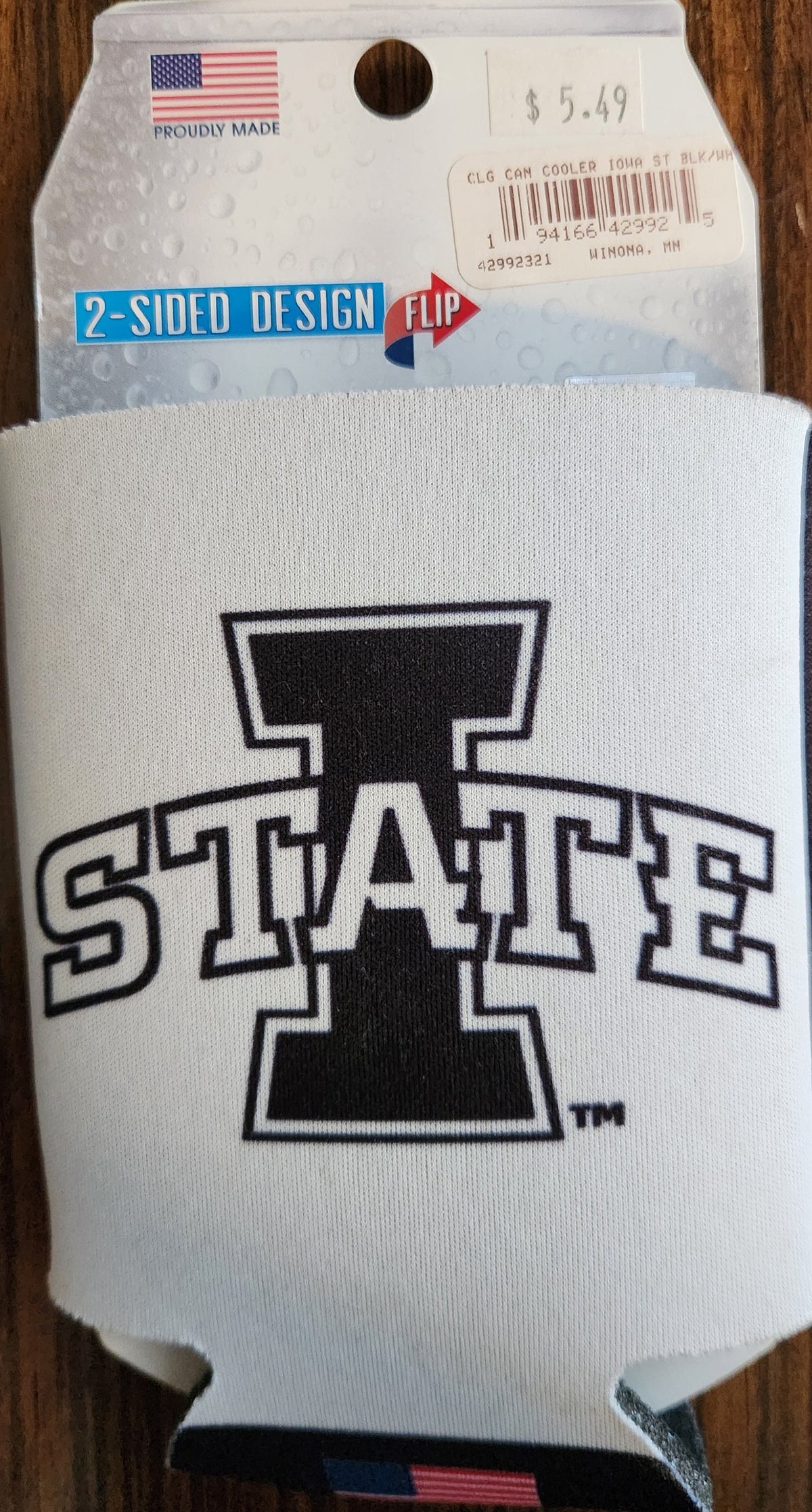 Iowa State Cyclones Black & White 2-Sided Can Cooler
