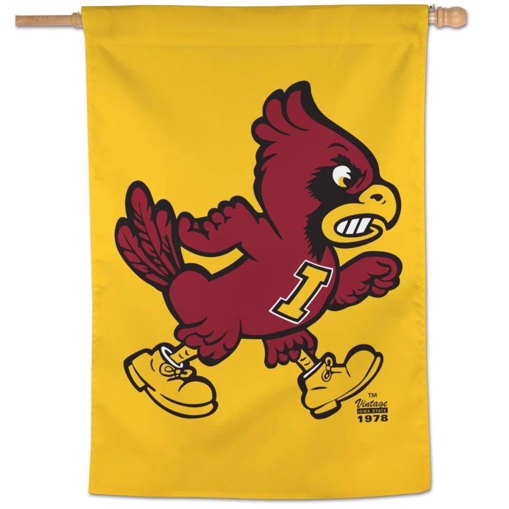 Iowa State Cyclones Angry Cy Vertical Flag
