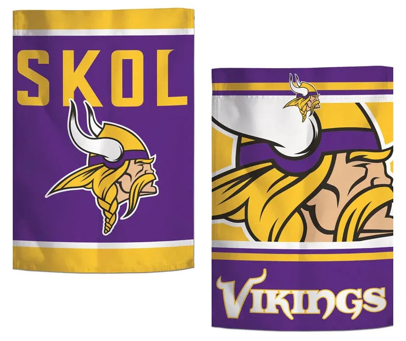 Minnesota Vikings SKOL 2-Sided Garden Flag