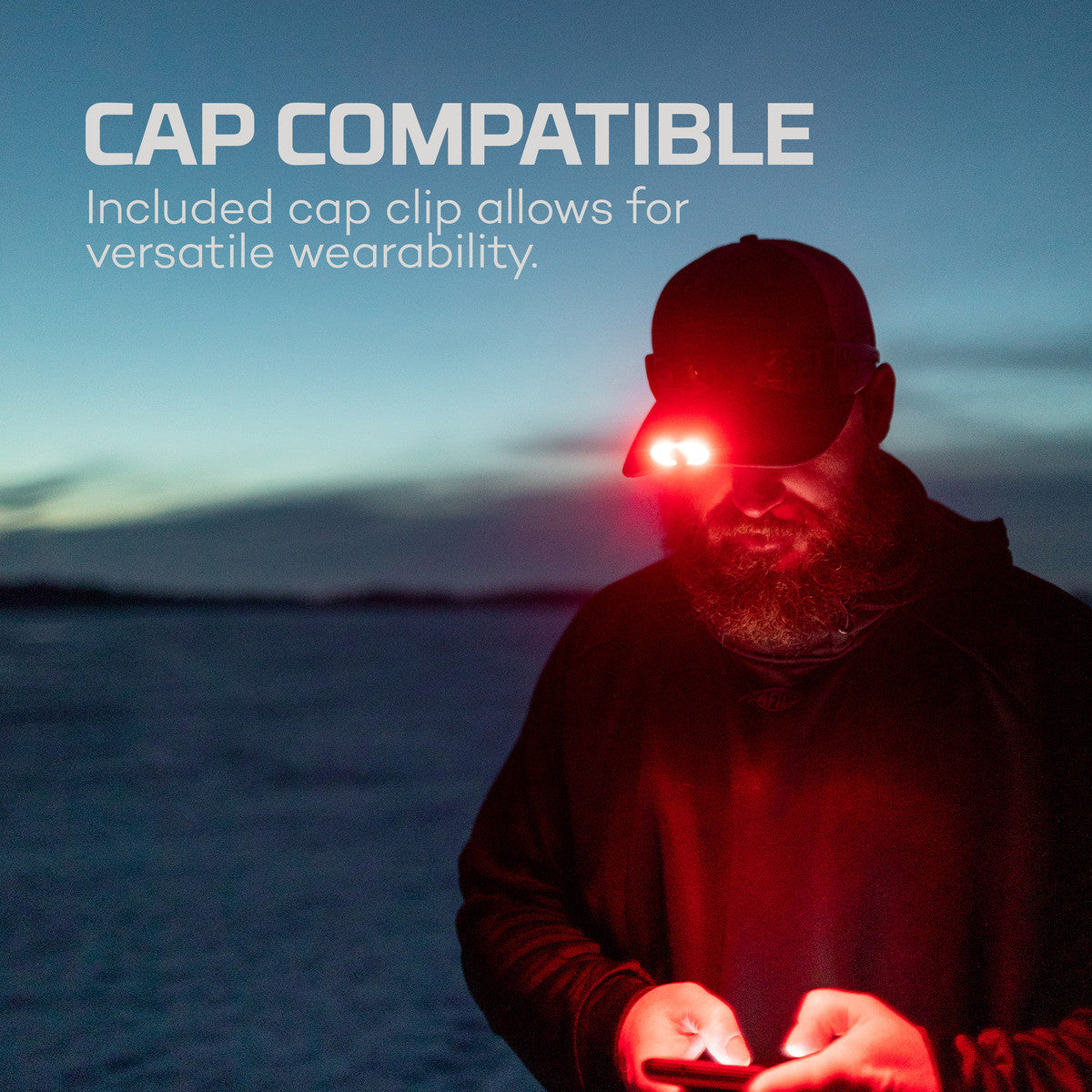 MYCRO 500+ Headlamp & Cap Light (Black & Silver)