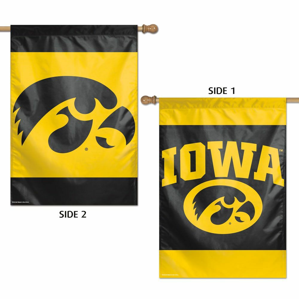 Iowa Hawkeyes Premium 2-Sided Vertical Flag