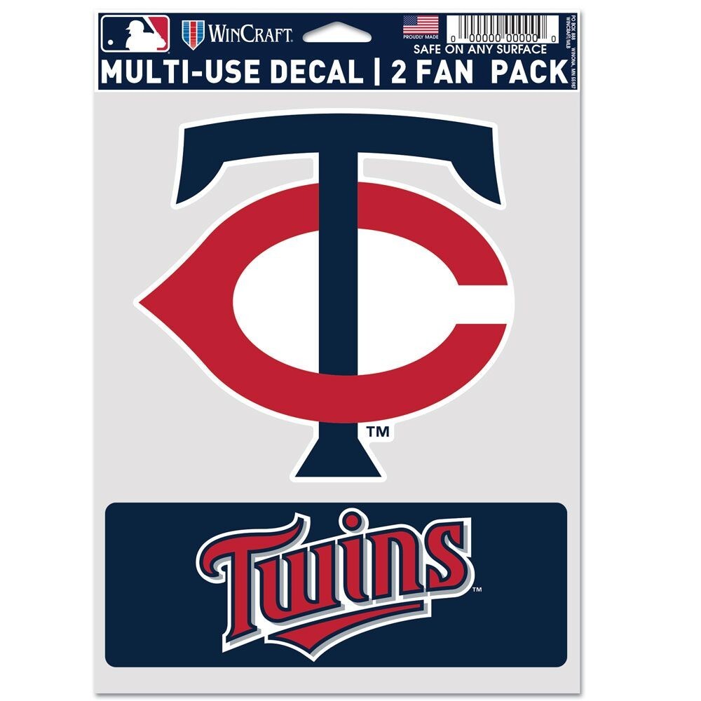 Minnesota Twins Multi-Use Decal - 2 Fan Pack