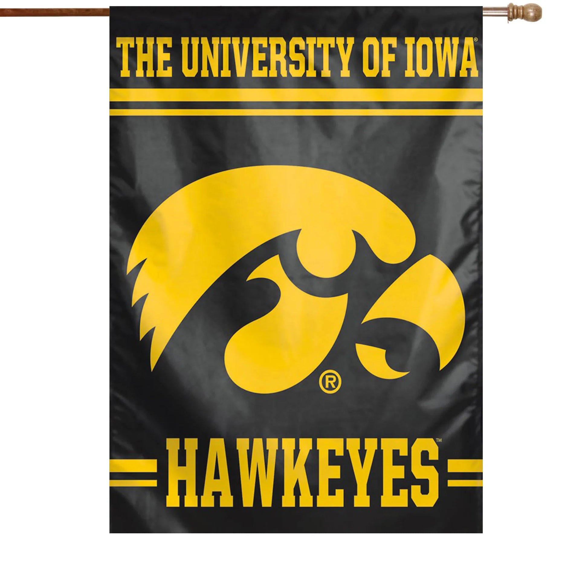 Iowa Hawkeyes Vertical Flag